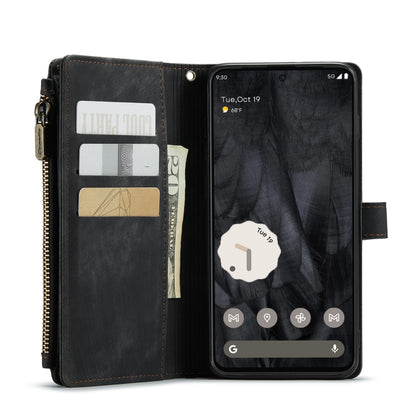 For Google Pixel 8 Pro CaseMe C30 Multifunctional Leather Phone Case(Black) - Google Cases by CaseMe | Online Shopping South Africa | PMC Jewellery | Buy Now Pay Later Mobicred