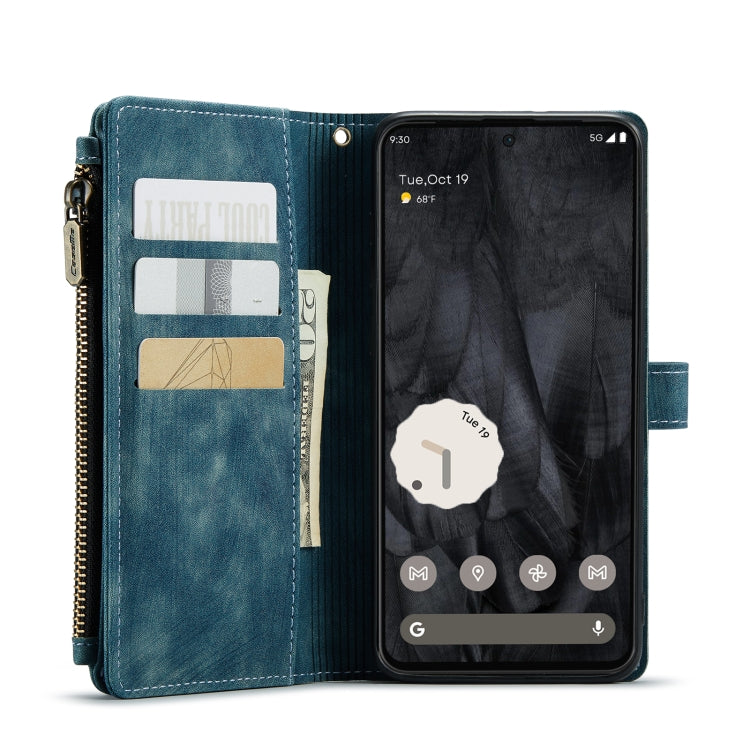For Google Pixel 8 Pro CaseMe C30 Multifunctional Leather Phone Case(Blue) - free shipping - PMC Jewellery - Order now!