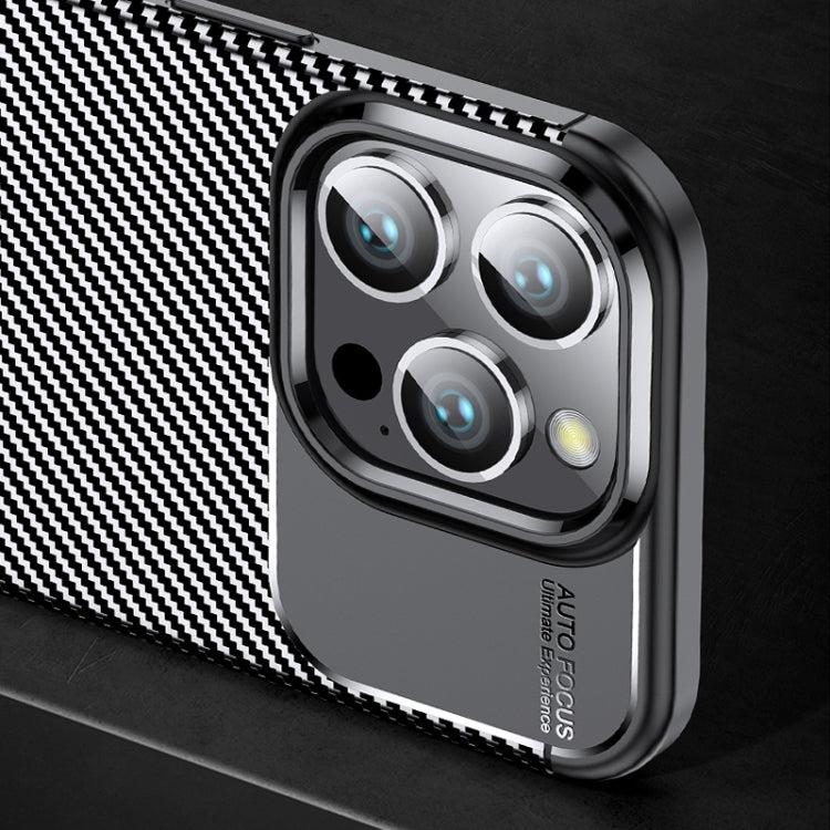 For iPhone 16 Pro Carbon Fiber Texture Shockproof TPU Phone Case(Black) - iPhone 16 Pro Cases by PMC TechLife | Online Shopping South Africa | PMC TechLife | Buy Now Pay Later Mobicred