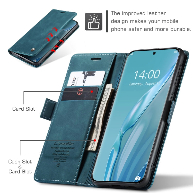 For Huawei P60 Art CaseMe 013 Multifunctional Horizontal Flip Leather Phone Case(Blue) - Huawei Cases by CaseMe | Online Shopping South Africa | PMC Jewellery | Buy Now Pay Later Mobicred