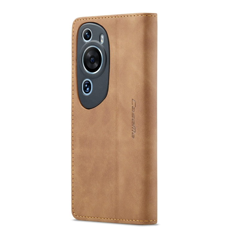 For Huawei P60 Art CaseMe 013 Multifunctional Horizontal Flip Leather Phone Case(Brown) - Huawei Cases by CaseMe | Online Shopping South Africa | PMC Jewellery | Buy Now Pay Later Mobicred