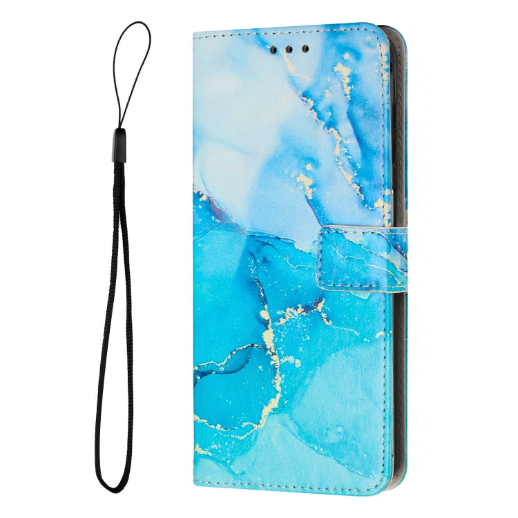 For OPPO Reno10 Pro+ Painted Marble Pattern Leather Phone Case(Blue Green) - OPPO Cases by PMC Jewellery | Online Shopping South Africa | PMC Jewellery | Buy Now Pay Later Mobicred