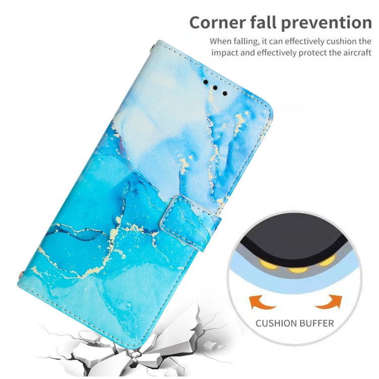 For OPPO Reno10 Pro+ Painted Marble Pattern Leather Phone Case(Blue Green) - OPPO Cases by PMC Jewellery | Online Shopping South Africa | PMC Jewellery | Buy Now Pay Later Mobicred