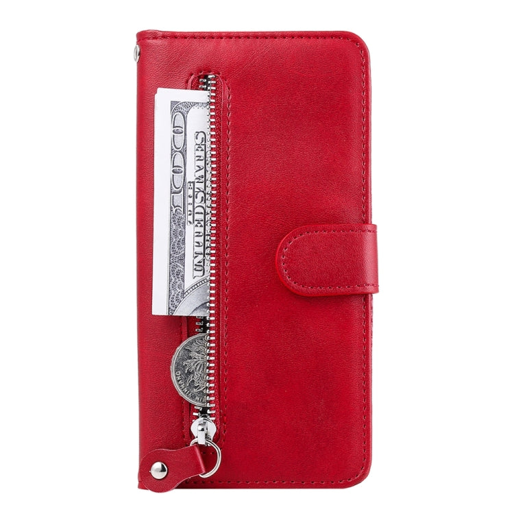 For iPhone 16 Plus Fashion Calf Texture Zipper Leather Phone Case(Red) - free shipping - PMC TechLife - Order now!