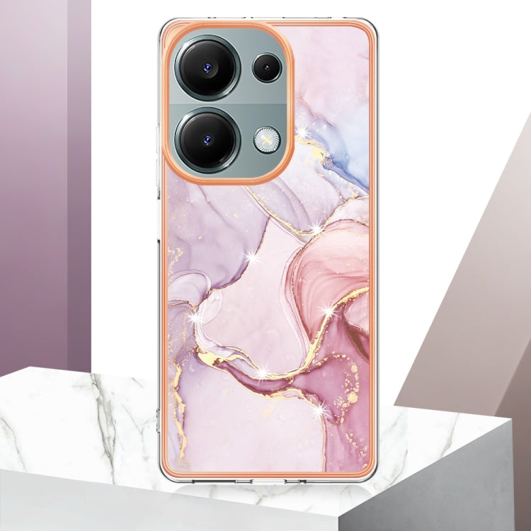 For Xiaomi Redmi Note 13 Pro 4G Global Electroplating Marble Dual-side IMD Phone Case(Rose Gold 005) - Note 13 Pro Cases by PMC Jewellery | Online Shopping South Africa | PMC Jewellery | Buy Now Pay Later Mobicred