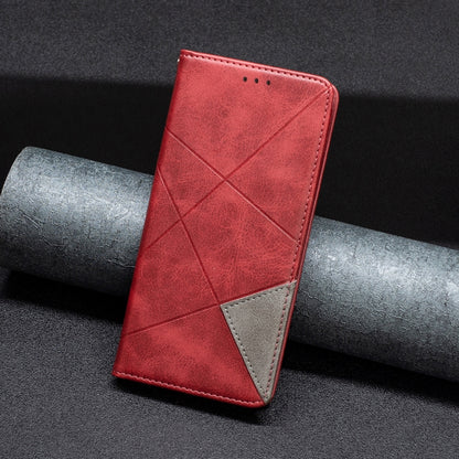 For iPhone 16 Rhombus Texture Magnetic Leather Phone Case(Red) - iPhone 16 Cases by PMC Jewellery | Online Shopping South Africa | PMC Jewellery | Buy Now Pay Later Mobicred