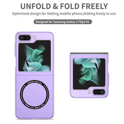 For Samsung Galaxy Z Flip5 5G Magsafe Magnetic Folding PC Phone Case(Purple) - Galaxy Z Flip5 Cases by PMC Jewellery | Online Shopping South Africa | PMC Jewellery