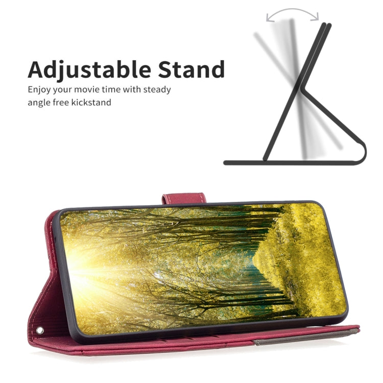 For iPhone 16 Pro Max Magnetic Buckle Rhombus Texture Leather Phone Case(Red) - iPhone 16 Pro Max Cases by PMC TechLife | Online Shopping South Africa | PMC TechLife | Buy Now Pay Later Mobicred