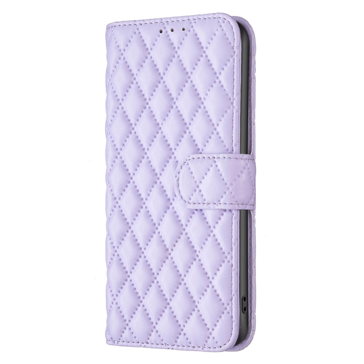 For iPhone 16 Diamond Lattice Wallet Flip Leather Phone Case(Purple) - iPhone 16 Cases by PMC Jewellery | Online Shopping South Africa | PMC Jewellery | Buy Now Pay Later Mobicred