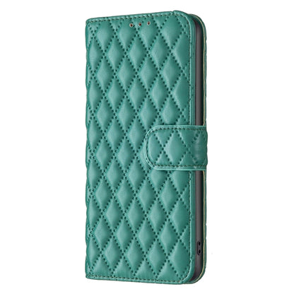 For iPhone 16 Plus Diamond Lattice Wallet Flip Leather Phone Case(Green) - iPhone 16 Plus Cases by PMC Jewellery | Online Shopping South Africa | PMC Jewellery | Buy Now Pay Later Mobicred