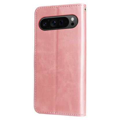 For Google Pixel 9 Pro Fashion Calf Texture Zipper Leather Phone Case(Rose Gold) - Google Cases by PMC Jewellery | Online Shopping South Africa | PMC Jewellery | Buy Now Pay Later Mobicred