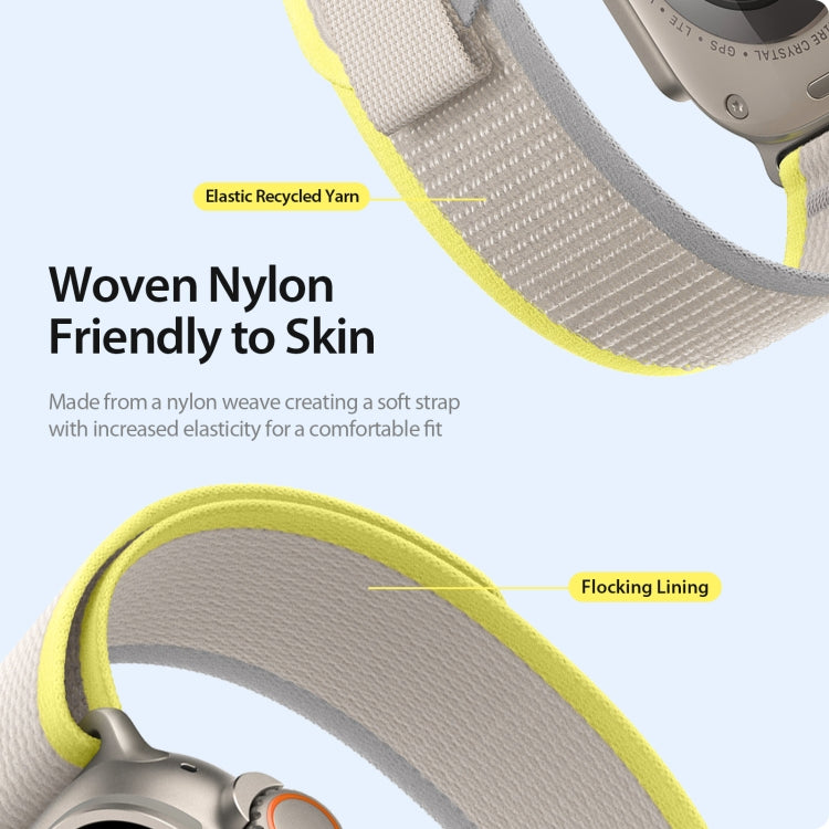 For Apple Watch 2 38mm DUX DUCIS YJ Series Nylon Watch Band(Yellow) - Watch Bands by DUX DUCIS | Online Shopping South Africa | PMC Jewellery | Buy Now Pay Later Mobicred