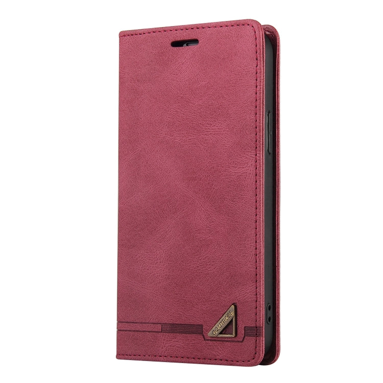 For Xiaomi Redmi Note 12 Pro+ India Skin Feel Anti-theft Brush Horizontal Flip Leather Case with Holder(Wine Red) - Xiaomi Cases by PMC Jewellery | Online Shopping South Africa | PMC Jewellery | Buy Now Pay Later Mobicred