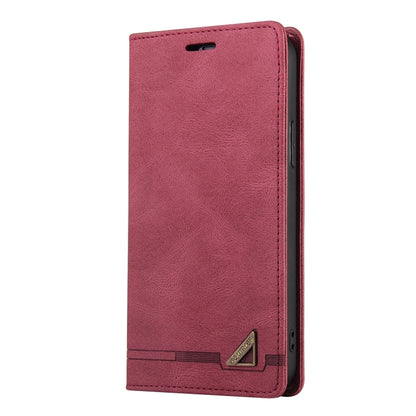 For Xiaomi Redmi Note 12 Pro+ India Skin Feel Anti-theft Brush Horizontal Flip Leather Case with Holder(Wine Red) - Xiaomi Cases by PMC Jewellery | Online Shopping South Africa | PMC Jewellery | Buy Now Pay Later Mobicred