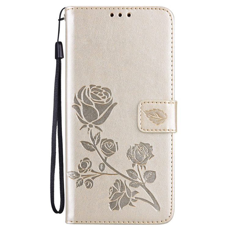 For Xiaomi Redmi A3 Rose Embossed Flip PU Leather Phone Case(Gold) - Xiaomi Cases by PMC TechLife | Online Shopping South Africa | PMC TechLife | Buy Now Pay Later Mobicred