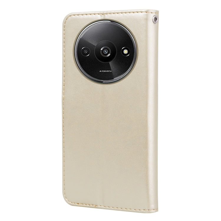 For Xiaomi Redmi A3 Rose Embossed Flip PU Leather Phone Case(Gold) - Xiaomi Cases by PMC TechLife | Online Shopping South Africa | PMC TechLife | Buy Now Pay Later Mobicred