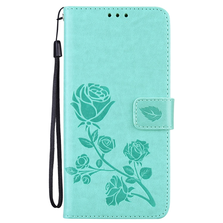 For Xiaomi Redmi Note 12 Pro 5G Global Rose Embossed Flip PU Leather Phone Case(Green) - Xiaomi Cases by PMC Jewellery | Online Shopping South Africa | PMC Jewellery | Buy Now Pay Later Mobicred