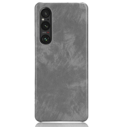 For Sony Xperia 1 V Litchi Texture Back Cover Phone Case(Grey) - Sony Cases by PMC Jewellery | Online Shopping South Africa | PMC Jewellery | Buy Now Pay Later Mobicred