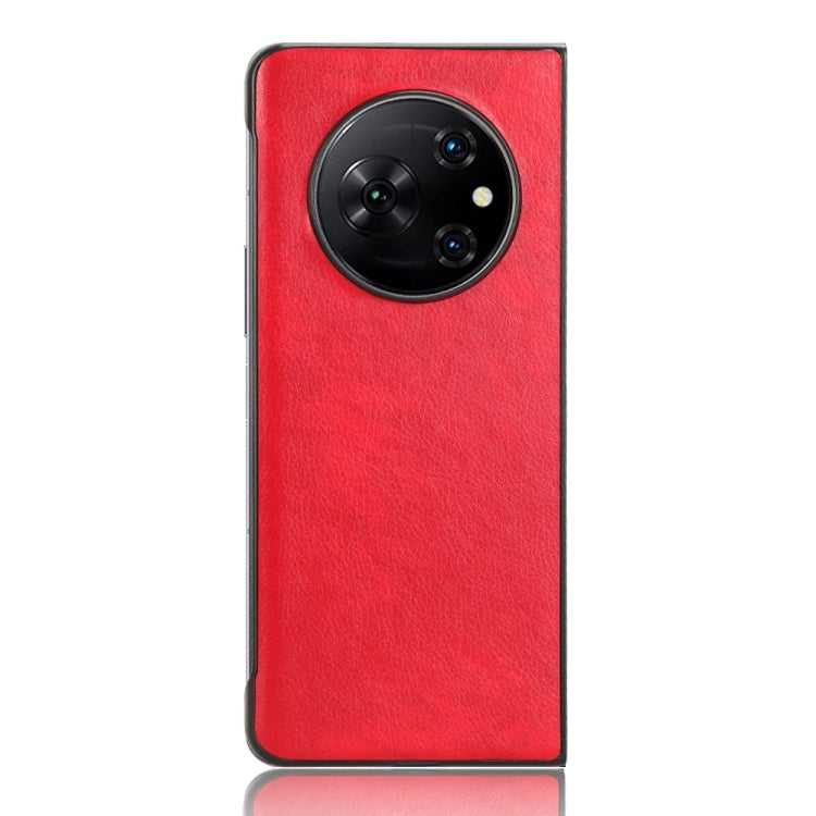 For Tecno Phantom V Fold Litchi Texture Back Cover Phone Case(Red) - Tecno Cases by PMC TechLife | Online Shopping South Africa | PMC TechLife