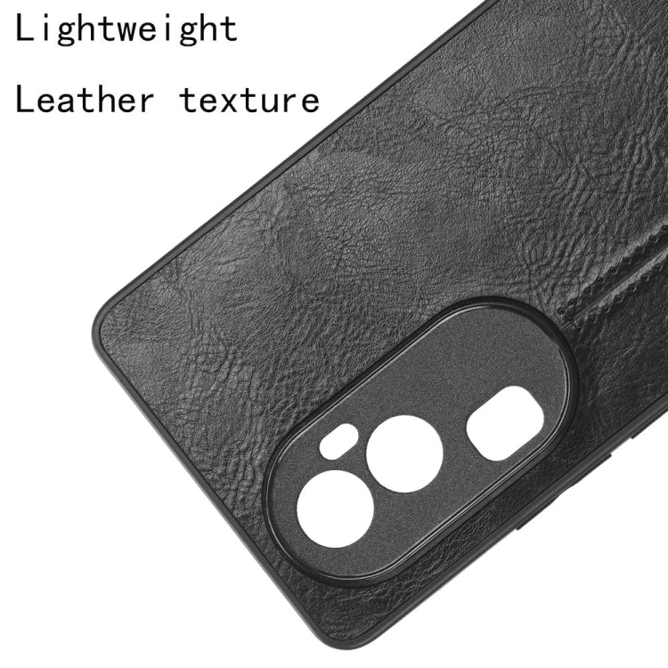 For OPPO Reno 10 Pro 5G Cow Pattern Sewing Back Cover Phone Case(Black) - OPPO Cases by PMC TechLife | Online Shopping South Africa | PMC TechLife
