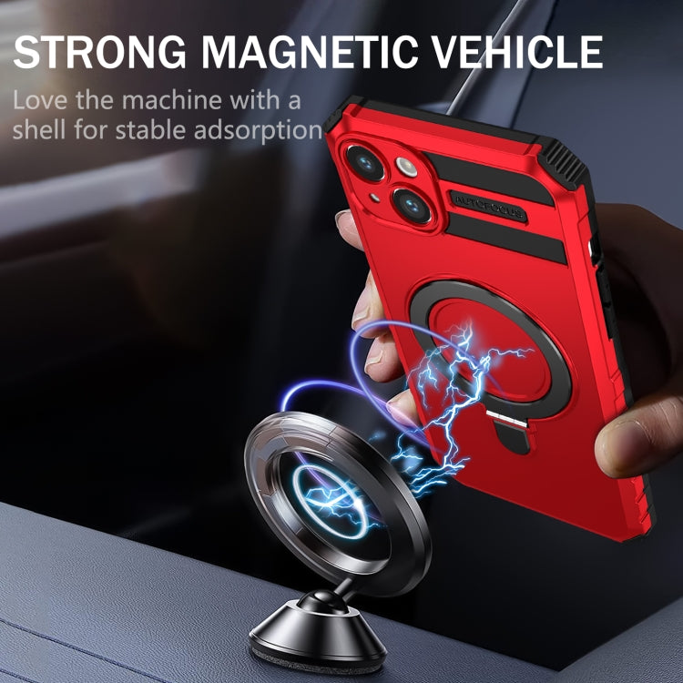 For iPhone 15 MagSafe Magnetic Holder Phone Case(Red) - free shipping - PMC TechLife - Order now!