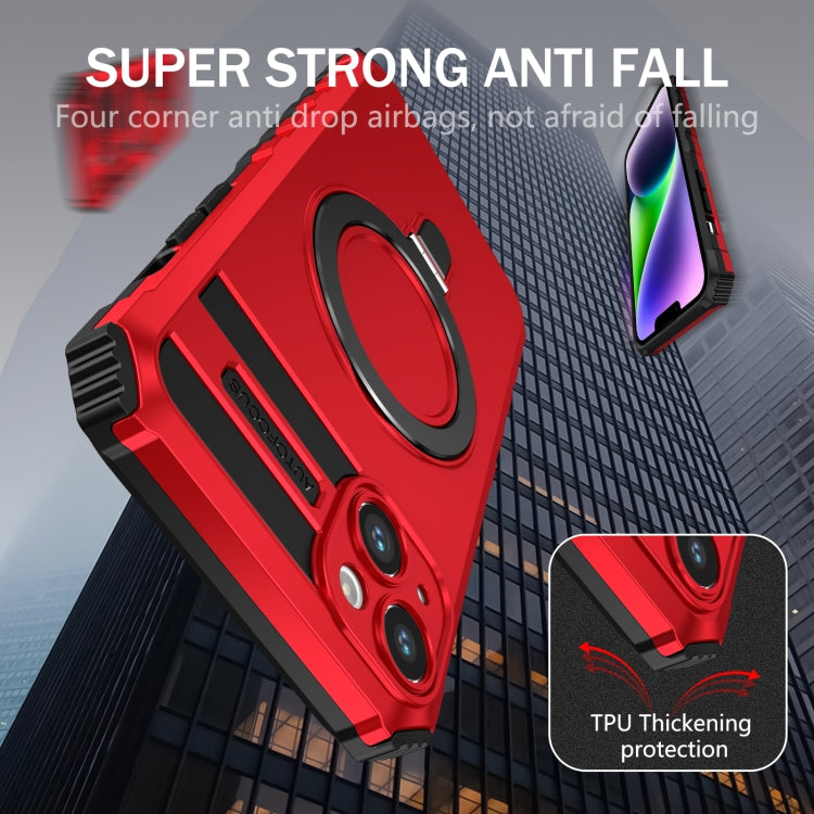 For iPhone 15 MagSafe Magnetic Holder Phone Case(Red) - free shipping - PMC TechLife - Order now!
