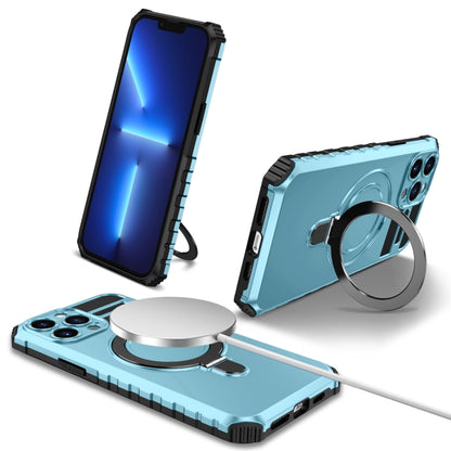 For iPhone 13 Pro MagSafe Magnetic Holder Phone Case(Light Blue) - iPhone 13 Pro Cases by PMC Jewellery | Online Shopping South Africa | PMC Jewellery