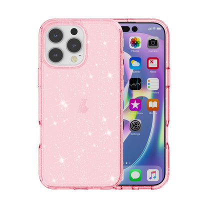 For iPhone 16 Pro Max Shockproof Terminator Glitter Powder Phone Case(Pink) - iPhone 16 Pro Max Cases by PMC Jewellery | Online Shopping South Africa | PMC Jewellery | Buy Now Pay Later Mobicred