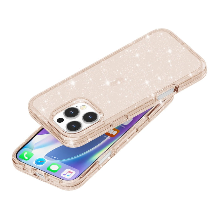 For iPhone 16 Pro Shockproof Terminator Glitter Powder Phone Case(Gold) - iPhone 16 Pro Cases by PMC Jewellery | Online Shopping South Africa | PMC Jewellery | Buy Now Pay Later Mobicred