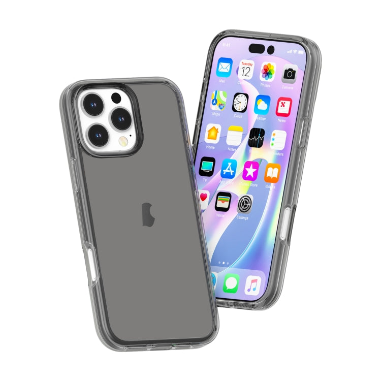 For iPhone 16 Pro Shockproof Terminator Transparent Phone Case(Grey) - free shipping - PMC TechLife - Order now!
