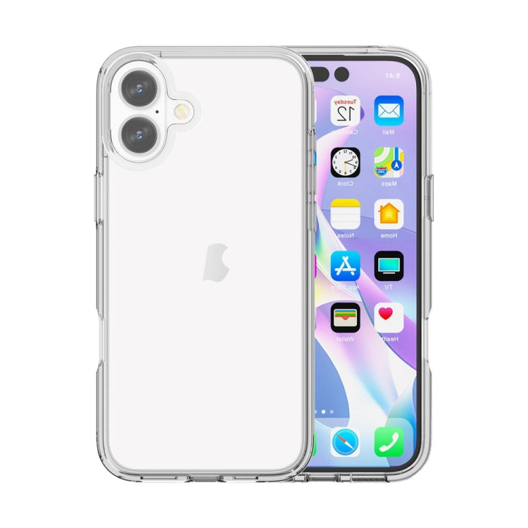 For iPhone 16 Shockproof Terminator Transparent Phone Case(Transparent) - iPhone 16 Cases by PMC TechLife | Online Shopping South Africa | PMC TechLife | Buy Now Pay Later Mobicred