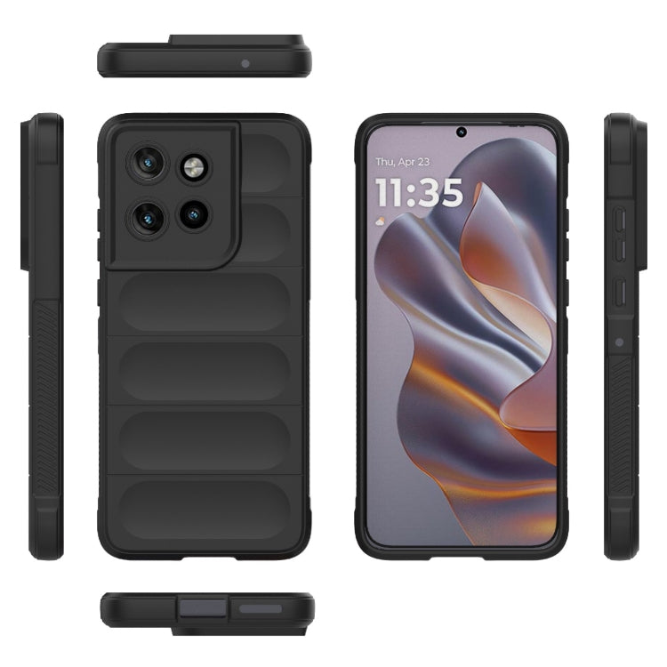 For Motorola Edge 50 Neo Magic Shield TPU + Flannel Phone Case(Black) - free shipping - PMC TechLife - Order now!