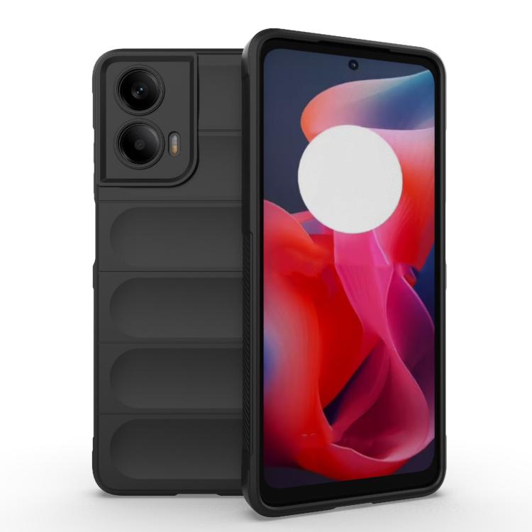 For Motorola Moto G24 4G Global Magic Shield TPU + Flannel Phone Case(Black) - free shipping - PMC TechLife - Order now!