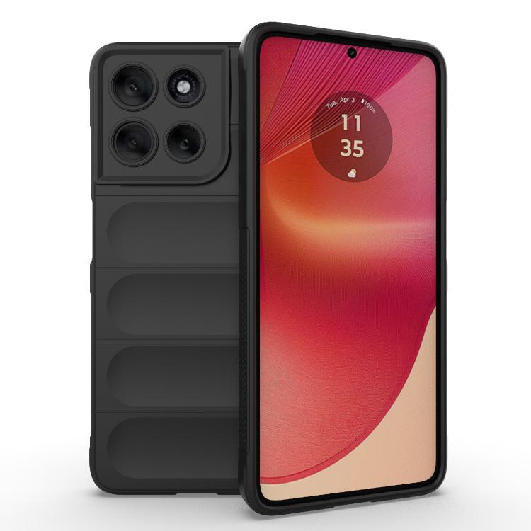 For Motorola Moto G56 5G Magic Shield TPU + Flannel Phone Case(Black) - free shipping - PMC TechLife - Order now!
