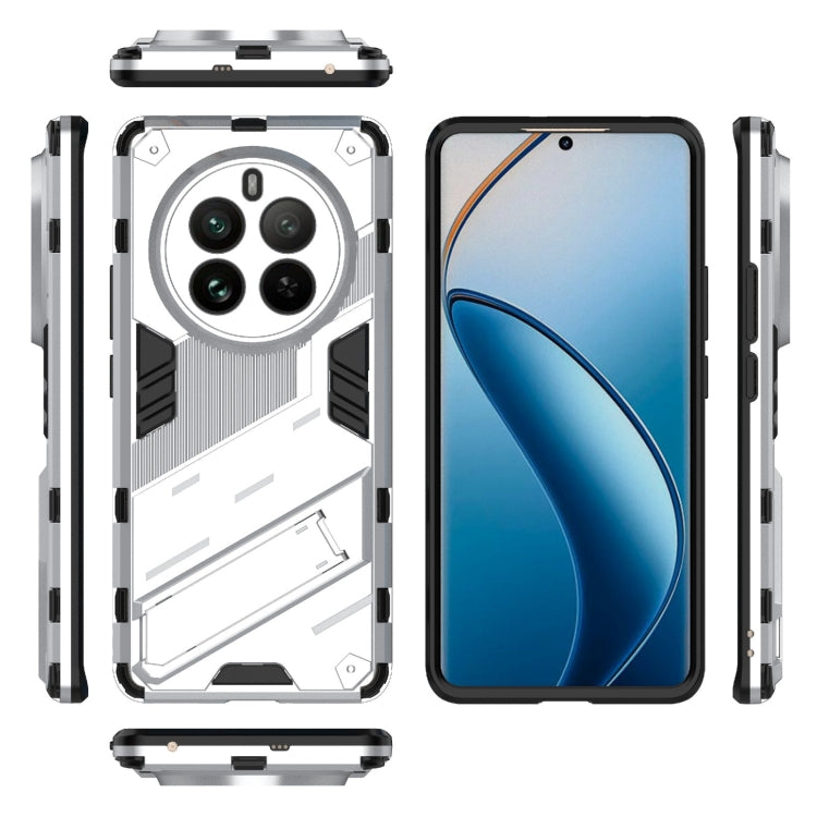 For Realme 12 Pro 5G Global Punk Armor 2 in 1 PC + TPU Phone Case with Holder(White) - Realme Cases by PMC Jewellery | Online Shopping South Africa | PMC Jewellery | Buy Now Pay Later Mobicred