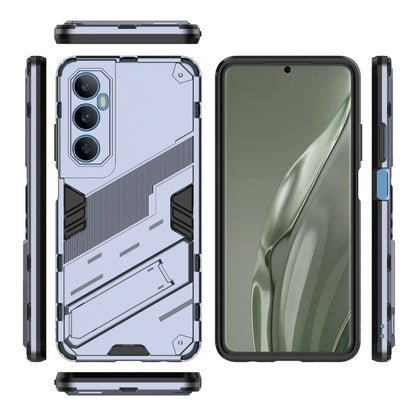 For Realme C65 4G Global Punk Armor 2 in 1 PC + TPU Phone Case with Holder(Grey) - Realme Cases by PMC Jewellery | Online Shopping South Africa | PMC Jewellery | Buy Now Pay Later Mobicred