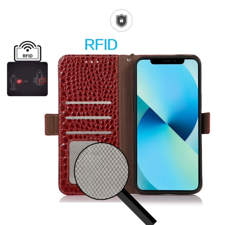 For OnePlus Nord CE4 Lite Crocodile Top Layer Cowhide Leather Phone Case(Red) - OnePlus Cases by PMC TechLife | Online Shopping South Africa | PMC TechLife | Buy Now Pay Later Mobicred