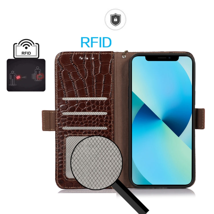 For OnePlus Nord 4 Crocodile Top Layer Cowhide Leather Phone Case(Brown) - OnePlus Cases by PMC TechLife | Online Shopping South Africa | PMC TechLife | Buy Now Pay Later Mobicred