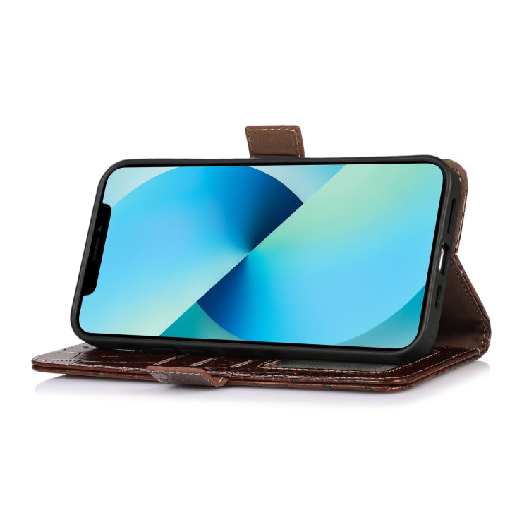 For OnePlus Nord 4 Crocodile Top Layer Cowhide Leather Phone Case(Brown) - OnePlus Cases by PMC TechLife | Online Shopping South Africa | PMC TechLife | Buy Now Pay Later Mobicred