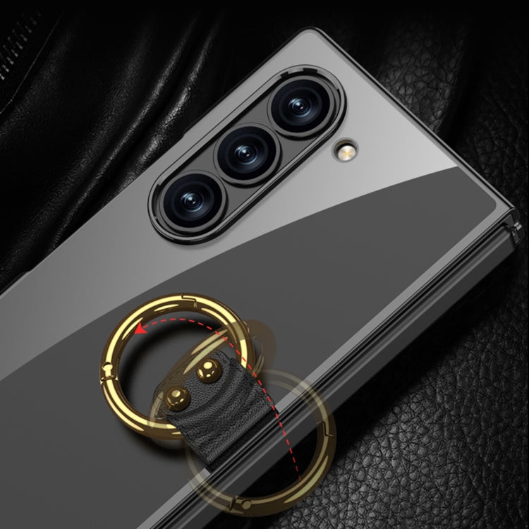 For Samsung Galaxy Z Fold6 GKK Electroplating Phone Case with Ring(Green) - free shipping - PMC Jewellery - Order now!