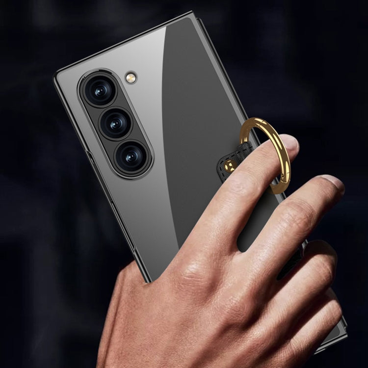 For Samsung Galaxy Z Fold6 GKK Electroplating Phone Case with Ring(Silver) - free shipping - PMC Jewellery - Order now!