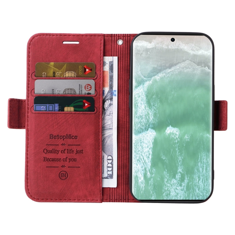 For OPPO Reno11 5G Global BETOPNICE Dual-side Buckle Leather Phone Case(Red) - Reno11 Cases by BETOPNICE | Online Shopping South Africa | PMC Jewellery | Buy Now Pay Later Mobicred