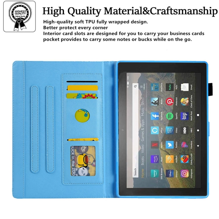 For Amazon Fire Max 11 2023 Colored Drawing Leather Smart Tablet Case(Cute Wolf) - Amazon by PMC TechLife | Online Shopping South Africa | PMC TechLife | Buy Now Pay Later Mobicred
