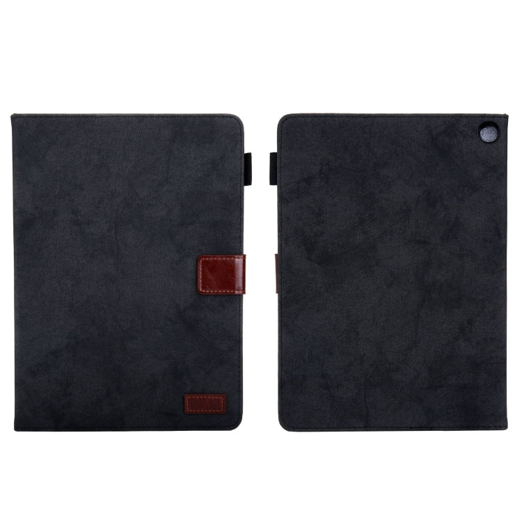 For Amazon Fire Max 11 2023 Cloth Texture Leather Smart Tablet Case(Black) - Amazon by PMC TechLife | Online Shopping South Africa | PMC TechLife | Buy Now Pay Later Mobicred