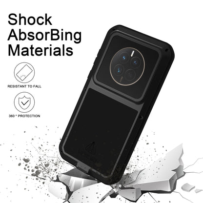 For Huawei Mate 50 LOVE MEI POWERFUL Metal Shockproof Life Waterproof Dustproof Phone Case(Yellow) - Huawei Cases by LOVE MEI | Online Shopping South Africa | PMC Jewellery