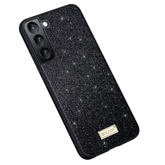 For Samsung Galaxy S24 5G SULADA Glittery TPU Hybrid Handmade Leather Phone Case(Black) - Galaxy S24 5G Cases by SULADA | Online Shopping South Africa | PMC Jewellery | Buy Now Pay Later Mobicred