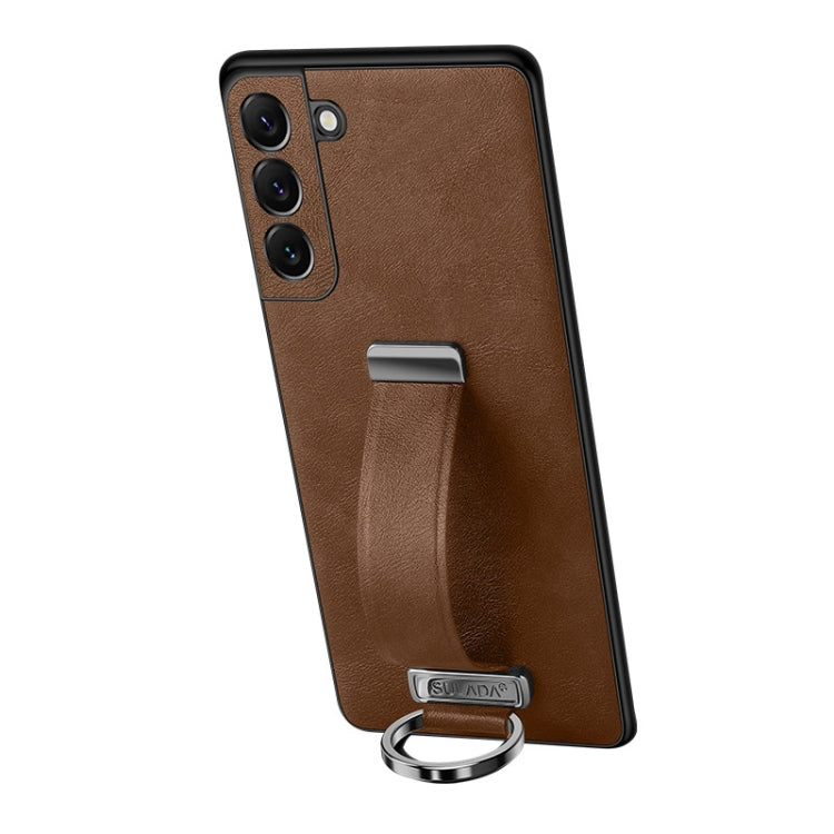 For Samsung Galaxy S24 5G SULADA PC Hybrid Leather Texture Skin Feel Shockproof Phone Case(Brown) - Galaxy S24 5G Cases by SULADA | Online Shopping South Africa | PMC Jewellery | Buy Now Pay Later Mobicred