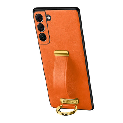 For Samsung Galaxy S24 5G SULADA PC Hybrid Leather Texture Skin Feel Shockproof Phone Case(Orange) - Galaxy S24 5G Cases by SULADA | Online Shopping South Africa | PMC Jewellery | Buy Now Pay Later Mobicred