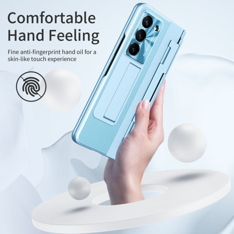 For Samsung Galaxy Z Fold5 5G Integrated Full Coverage Pen Slot Folding Phone Case with Stylus(Blue) - Galaxy Z Fold5 Cases by PMC TechLife | Online Shopping South Africa | PMC TechLife