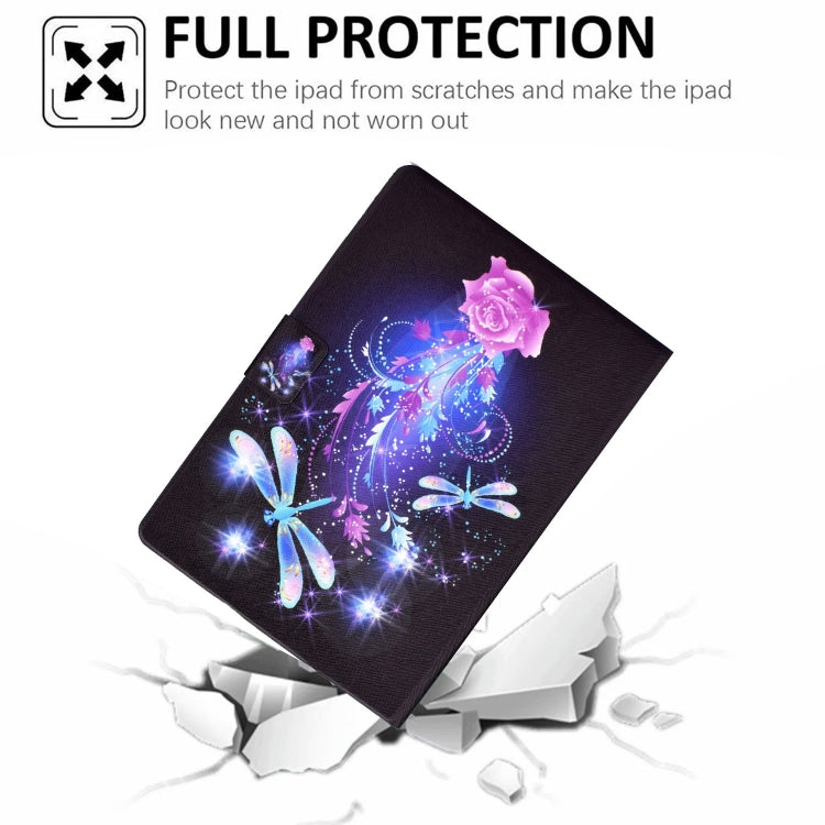 For Amazon Fire Max 11 2023 Colored Drawing Smart Leather Tablet Case(Dragonfly) - Amazon by PMC TechLife | Online Shopping South Africa | PMC TechLife | Buy Now Pay Later Mobicred